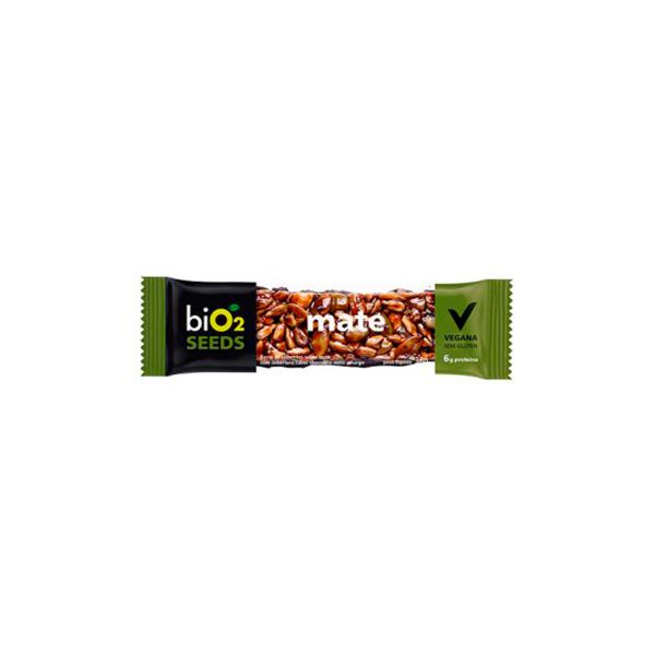 Barra De Sementes Mate Coberto Com Chocolate Meio Amargo Bio2 Seeds Unidade