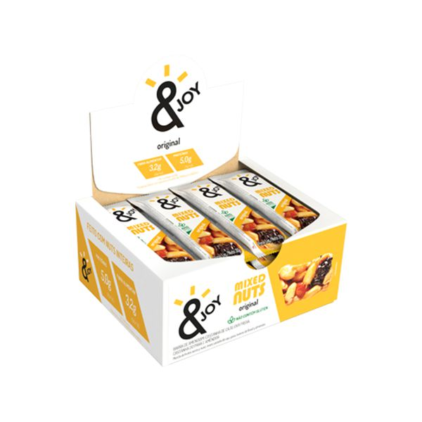 Barra Mixed Nuts Original &joy Contendo 12 Unidades De 30g Cada
