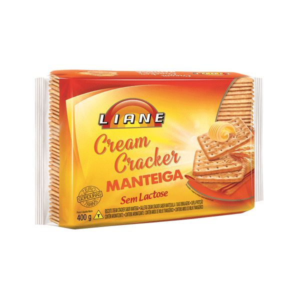 Biscoito Cream Cracker Manteiga Sem Lactose Liane 400g