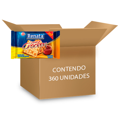 Biscoito Cream Cracker sachet individual Renata 11g contendo 360 unidades