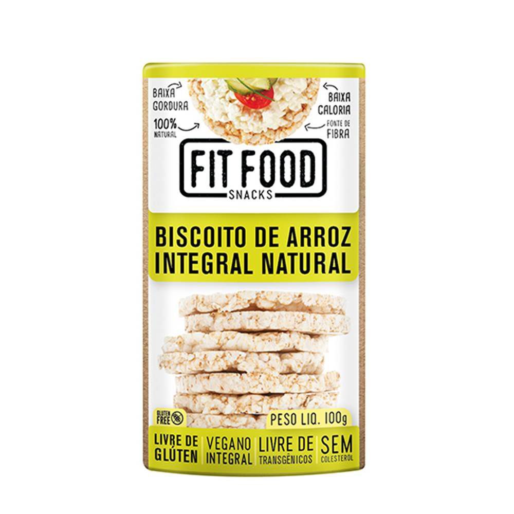Biscoito De Arroz Integral Natural Fitfood 100g