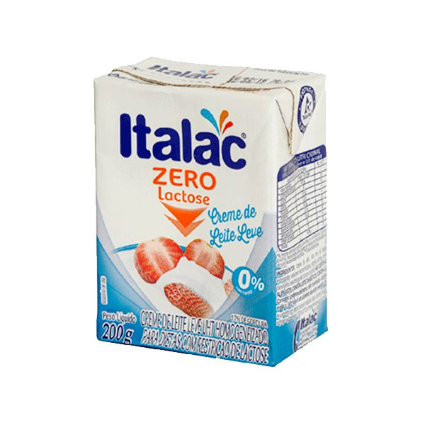 Creme De Leite Zero Lactose Italac 200g
