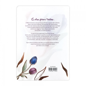 Bíblia de Estudo da Mulher | Nova Edição | ARC | Capa Luxo Branca - Tulipa