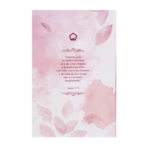 Devocional Amando a Deus Rosas Aquarela | Caixa com 50 unidades