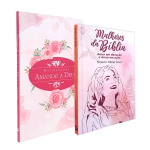 Kit 2 Livros | Mulheres da Bíblia + Devocional Amando a Deus - Rosas Aquarela
