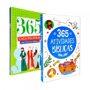 Kit 365 Caça-Palavras com Histórias Bíblicas + 365 Atividades Bíblicas | Pé da Letra