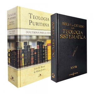 Kit | Bíblia de Estudo Teologia Sistemática | NVI + Teologia Puritana - Joel Beeke | Capa Dura