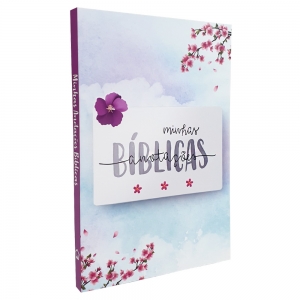 Kit Bíblia de Estudos da Mulher NVT Azul Flores + Caderno Anotações Aquarela