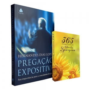 Kit Pregação Expositiva Hernandes + Devocional 365 Mensagens Diárias Charles Spurgeon Girassol