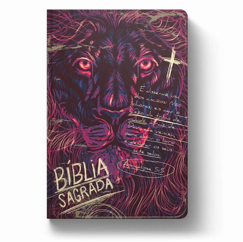 Biblia ACF Lion Chalk - Letra Grande Soft Touch