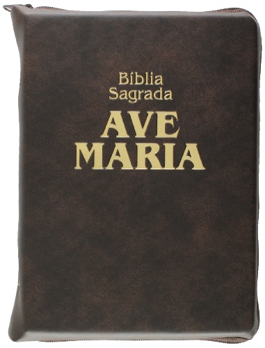 Bíblia Ave Maria Com Zíper Média Luxo