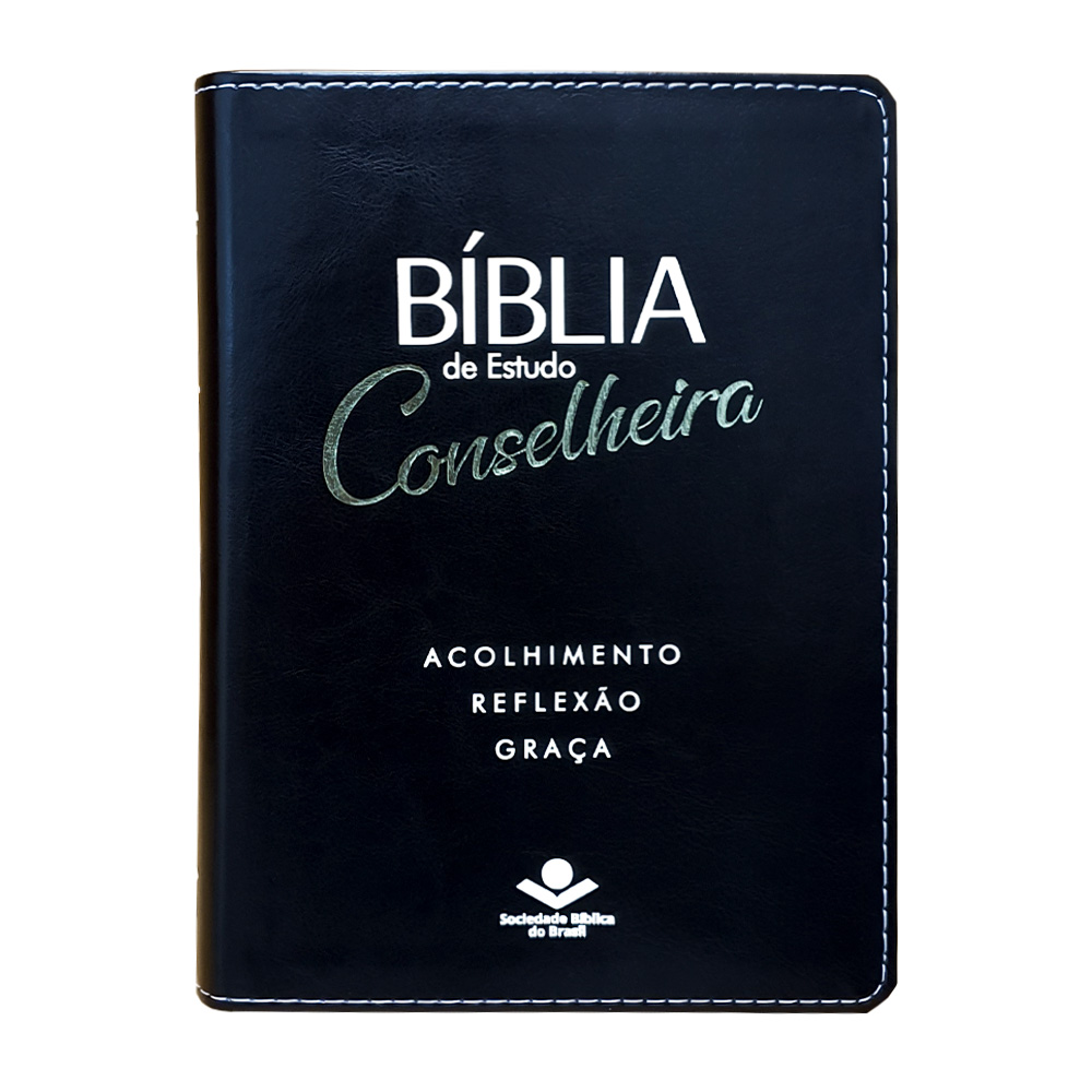 Bíblia de Estudo Conselheira | NAA | Capa Luxo Preta