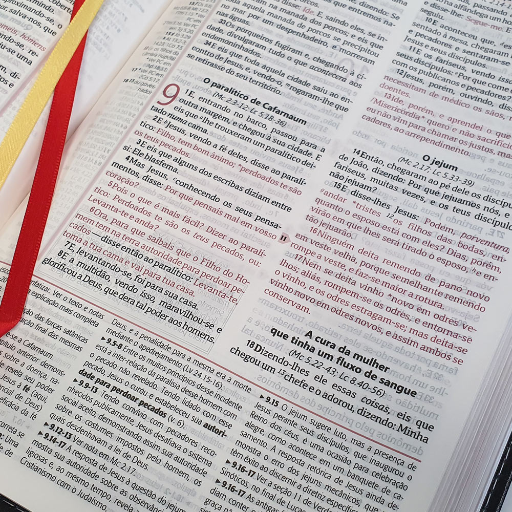Bíblia de Estudo Plenitude sem Índice | ARC - Preta e Vinho
