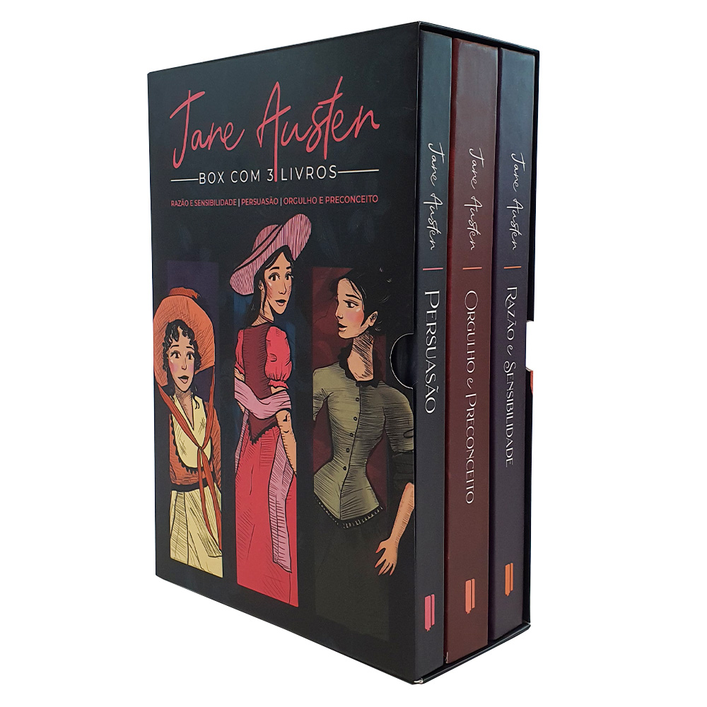 Box 3 Livros | Jane Austen | Capa Dura | Edição com Ilustrações