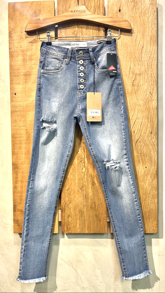 Calça jeans skinny high wfist c/elastano 4213