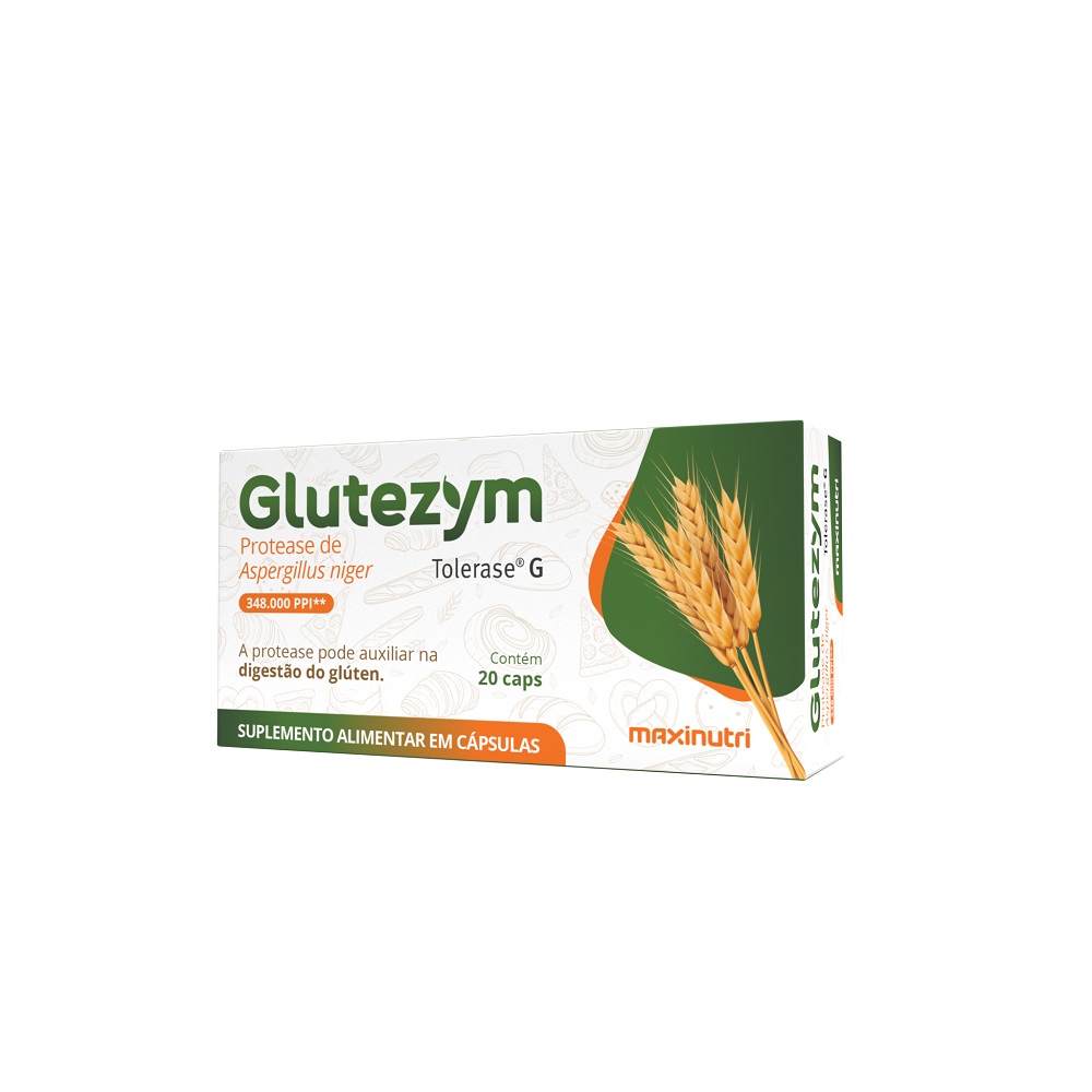 Glutezym Enzima Glúten 20 Cápsulas Maxinutri