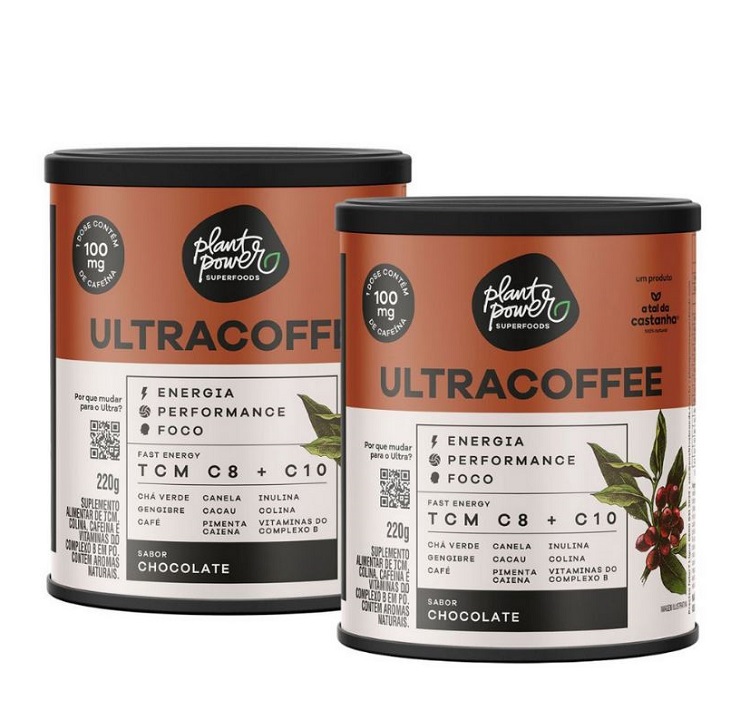 kit 2 unidades Ultracoffee 220g Plant Power Sabores