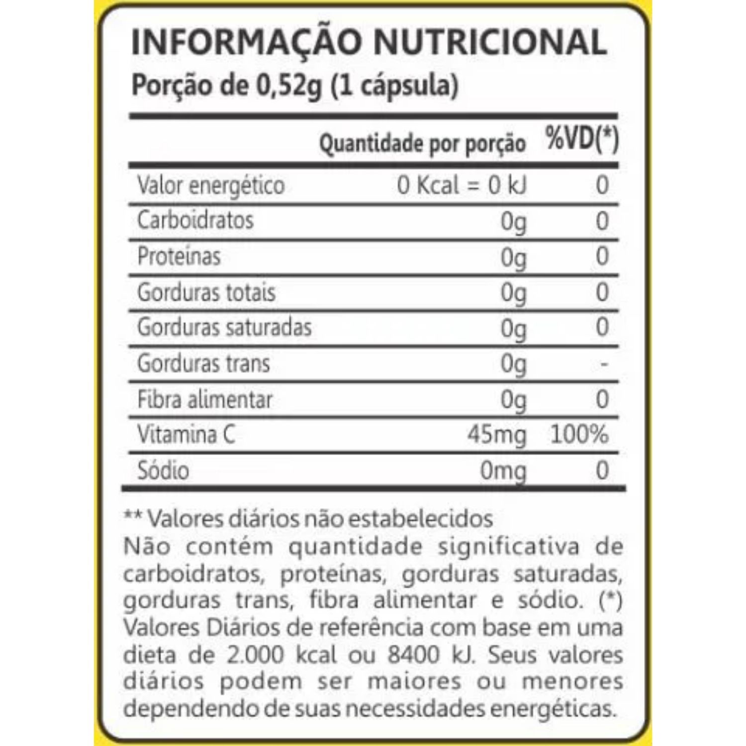 Kit com 2 Vitamina C Revestida 60 Cápsulas Maxinutri