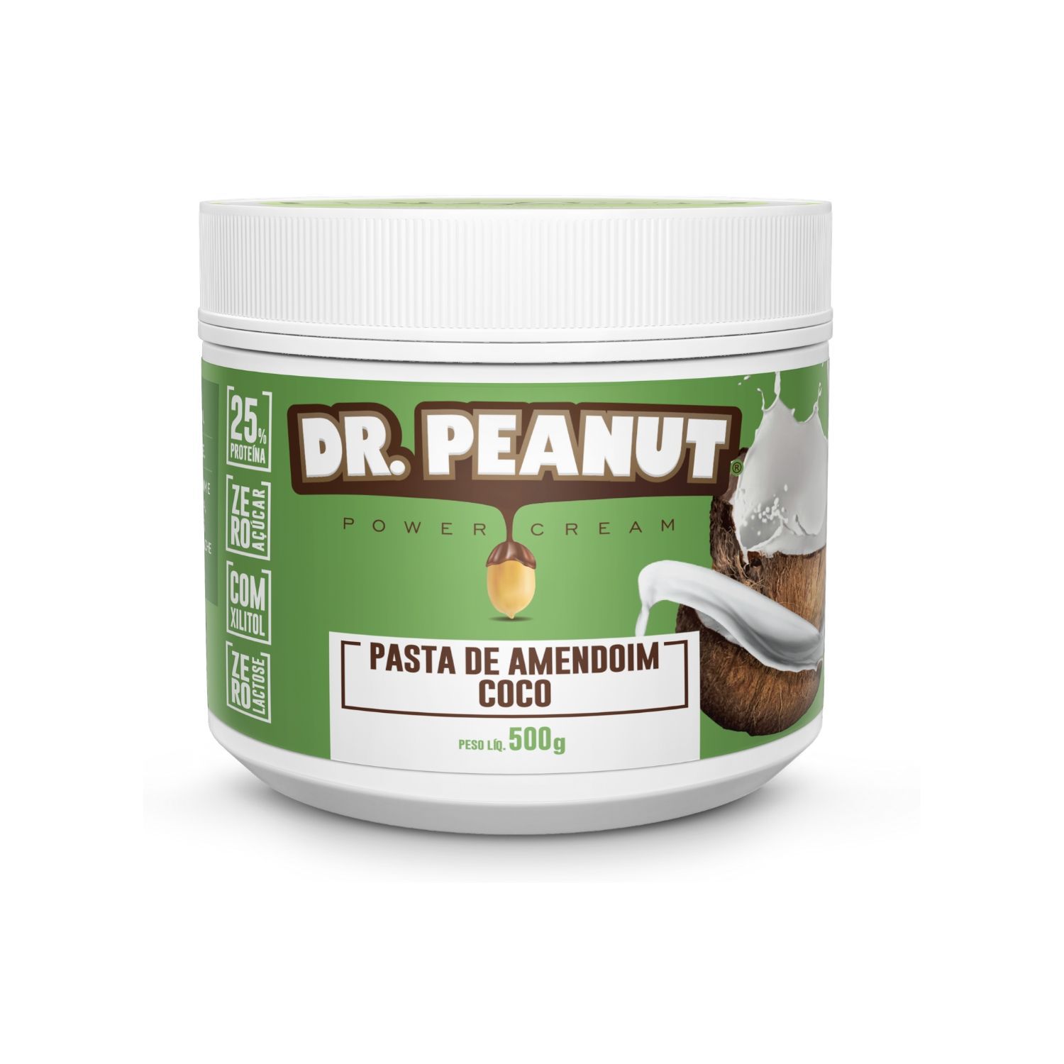 Pasta de Amendoim Dr Peanut Coco 500g Zero Açúcar Zero Lactose