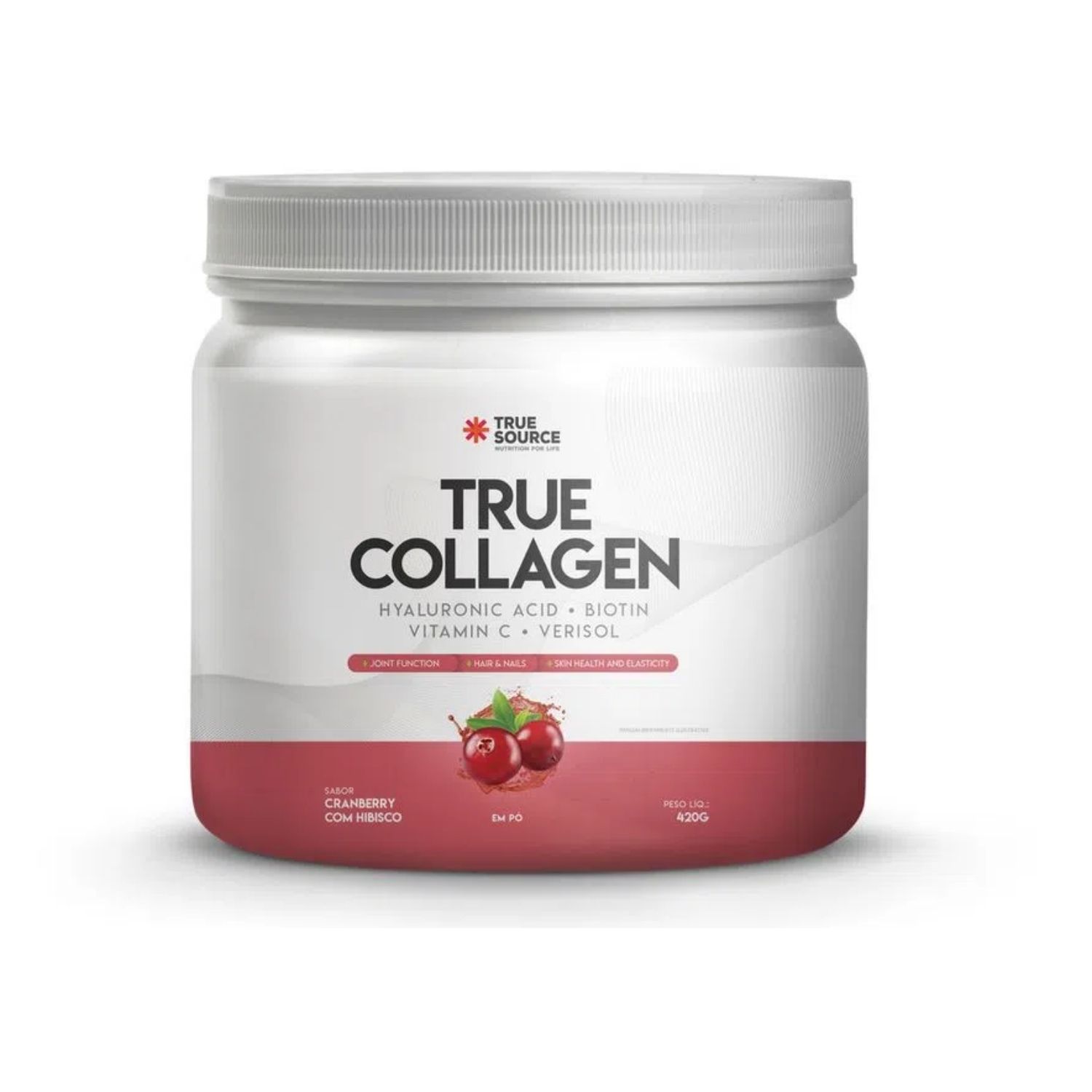 True Collagen Colágeno Verisol + Ácido Hialurônico True Source 390g