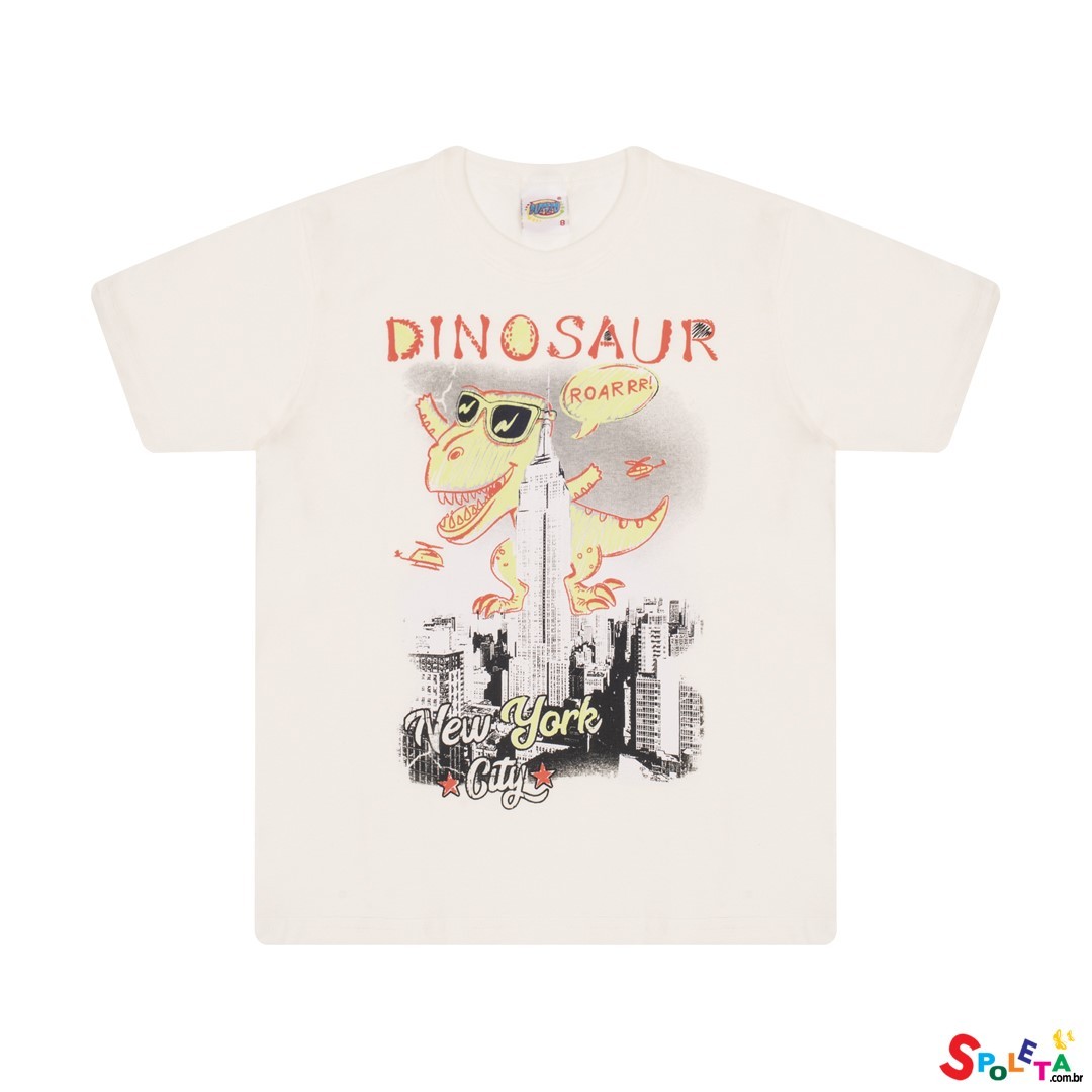 Camiseta Infantil Masculina Dinossauro Sun
