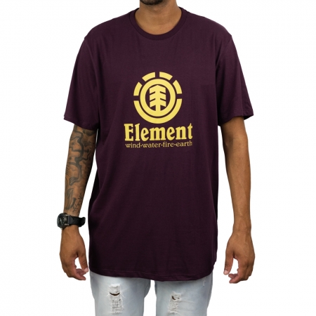 Camiseta Element Vertical - Vinho