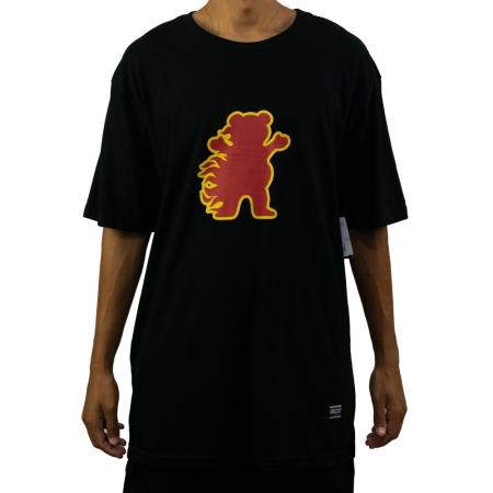 Camiseta Grizzly Fire Flame V23 - Preta