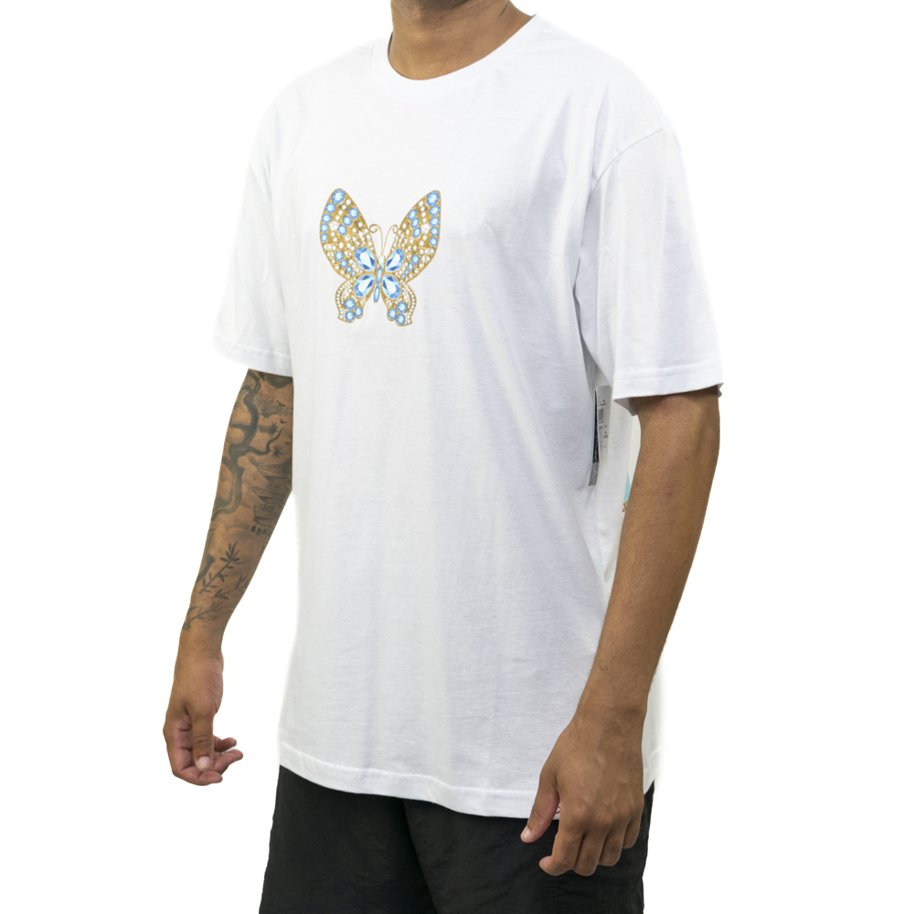 Camiseta Diamond Butterfly V23 - Branca