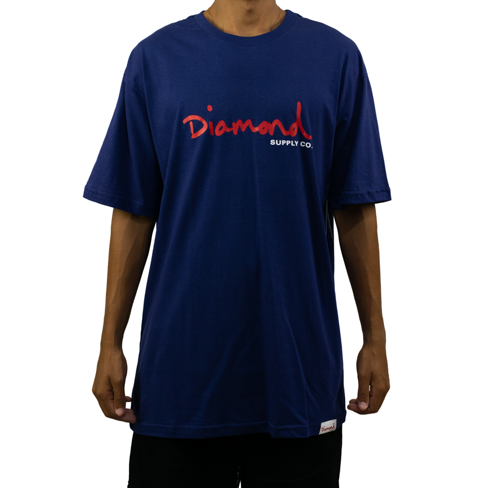 Camiseta Diamond Og Script V23 - Azul