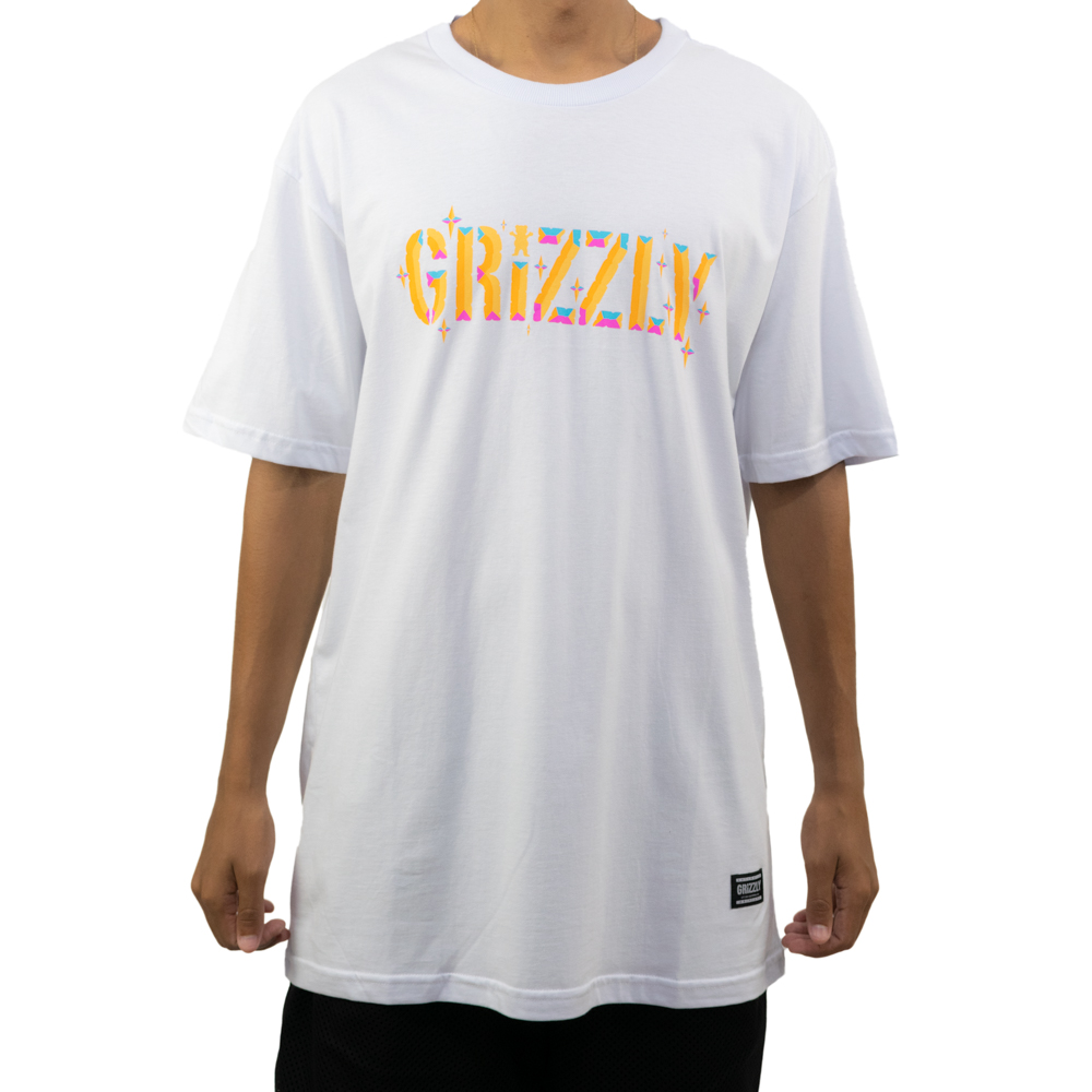 Camiseta Grizzly Beveled V23 - Branca