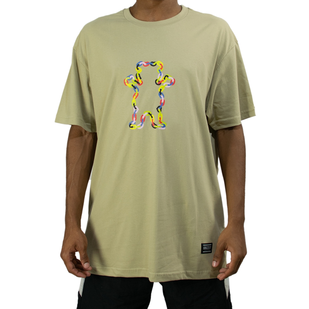 Camiseta Grizzly Lets Link S/s Tee - Bege