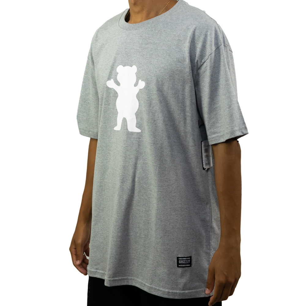 Camiseta Grizzly OG Bear V23 - Cinza/Branca