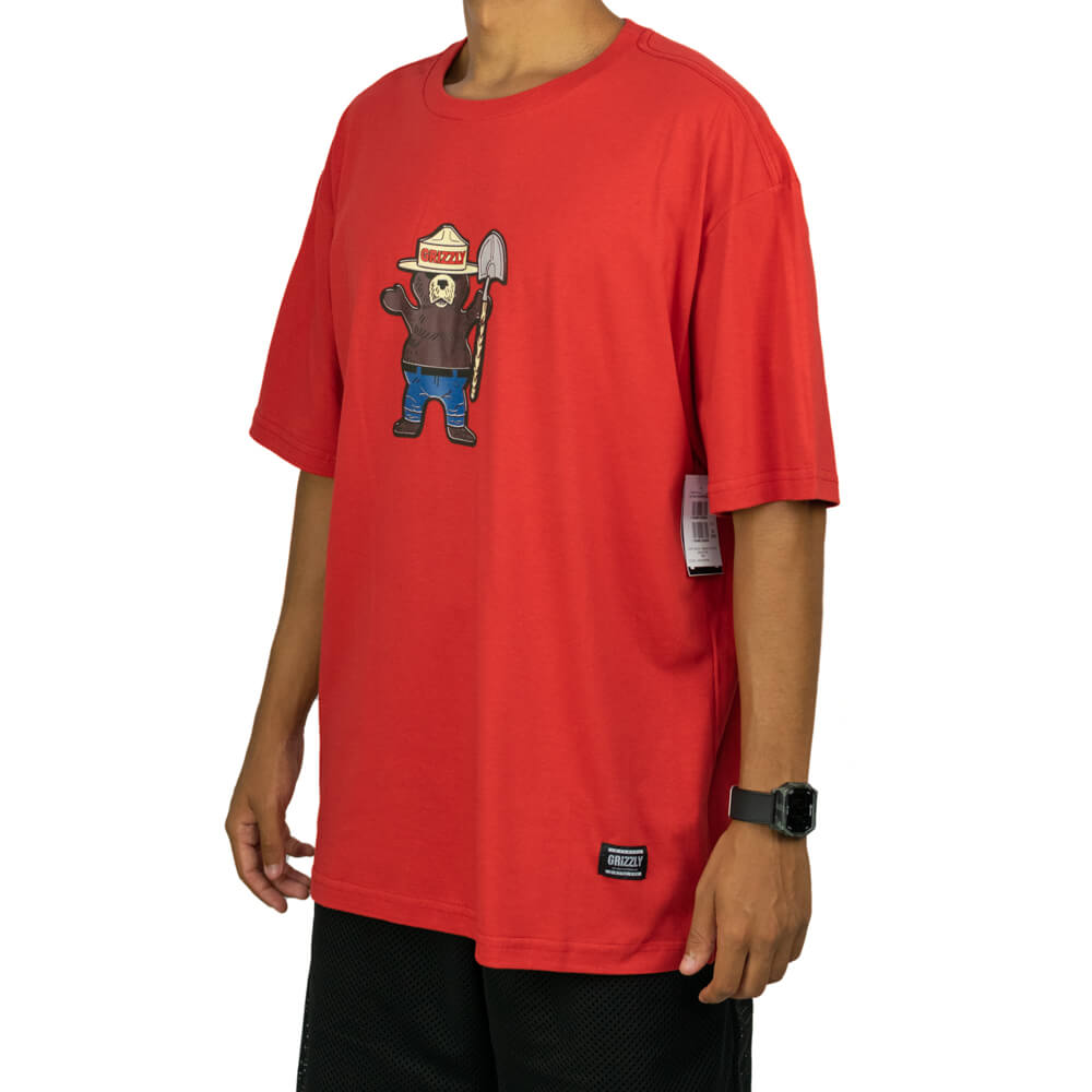Camiseta Grizzly Smokey SS - Vermelha