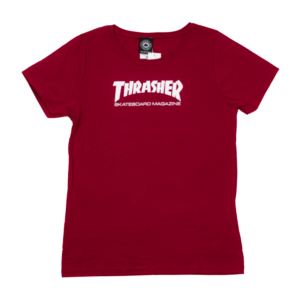 Camiseta Thrasher Feminina Skate Mag - Vinho