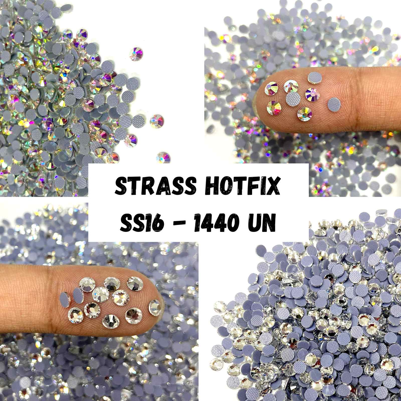 Strass Base Reta Hotfix CLR ss16 (3,5mm) - 1440 unidades