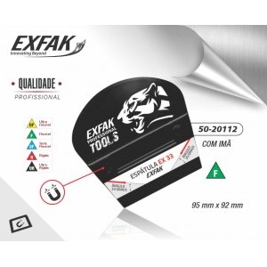 ESPÁTULA EX 33° LEQUE PROFISSIONAL BLACK PARA ENVELOPAMENTO - EXFAK - FLEXIVEL