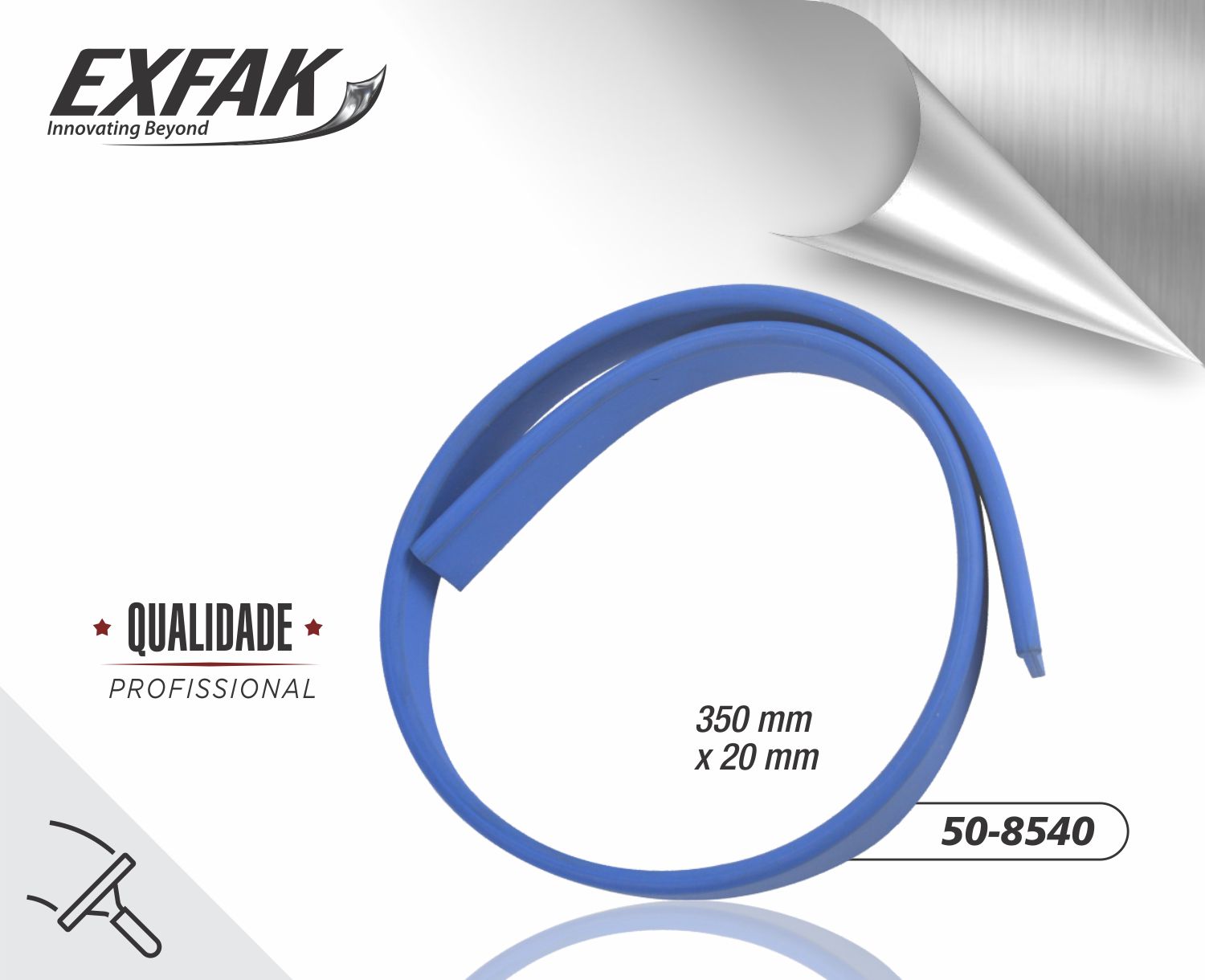 Borracha para rodos - Exfak - Azul  - EXFAK