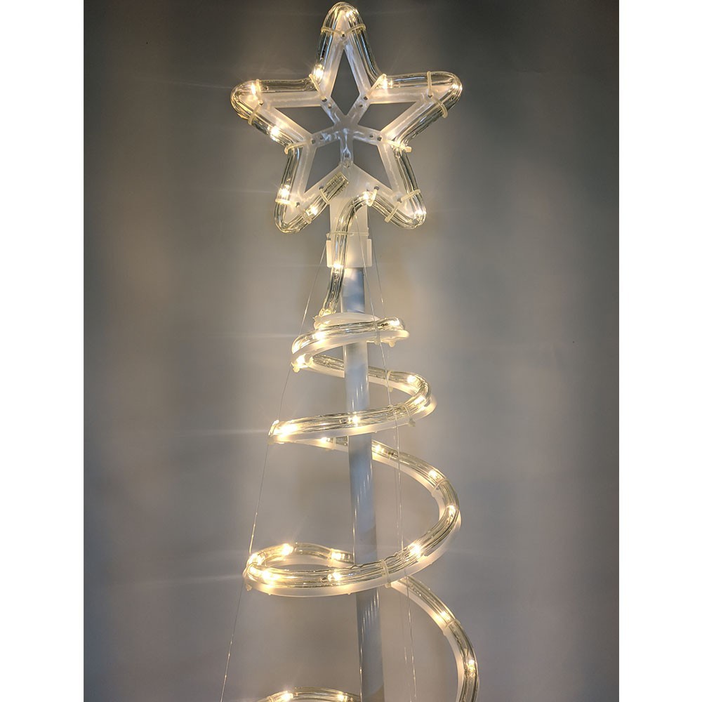 Arvore de Natal Espiral LED Natalina Decoraçao Luminoso Estrela Enfeite  Iluminaçao Festa Evento Shopping