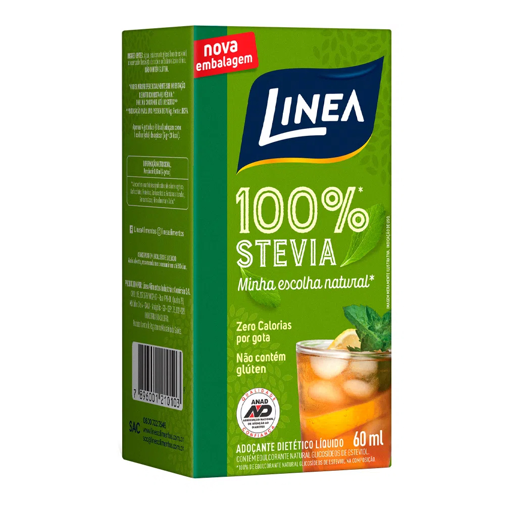 Adoçante Linea 100% Stevia com 60ml