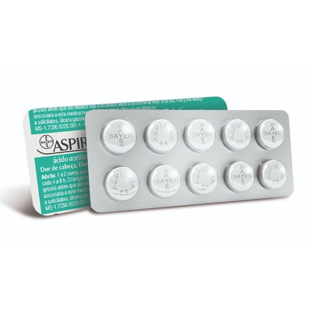 Aspirina Adulto 500mg com 10 Comprimidos - Bayer