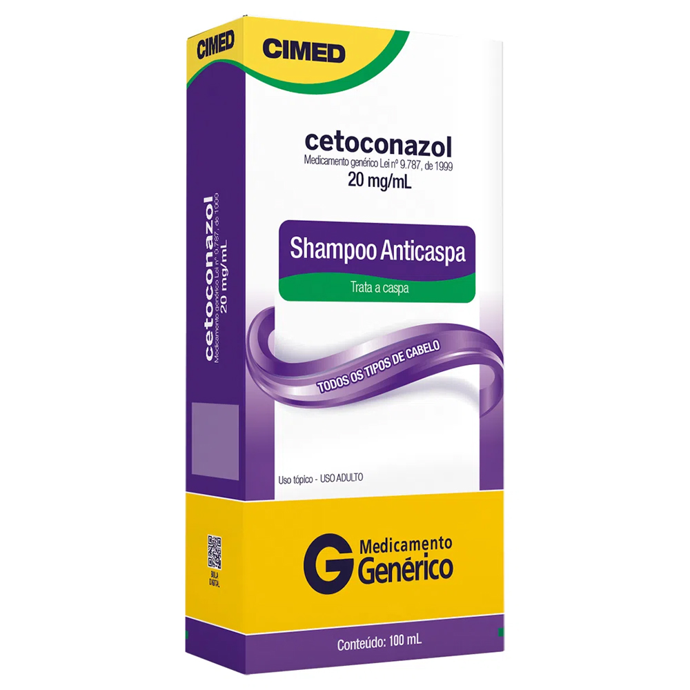 Cetoconazol Shampoo Anticaspa 20mg/ml com 100ml - Cimed