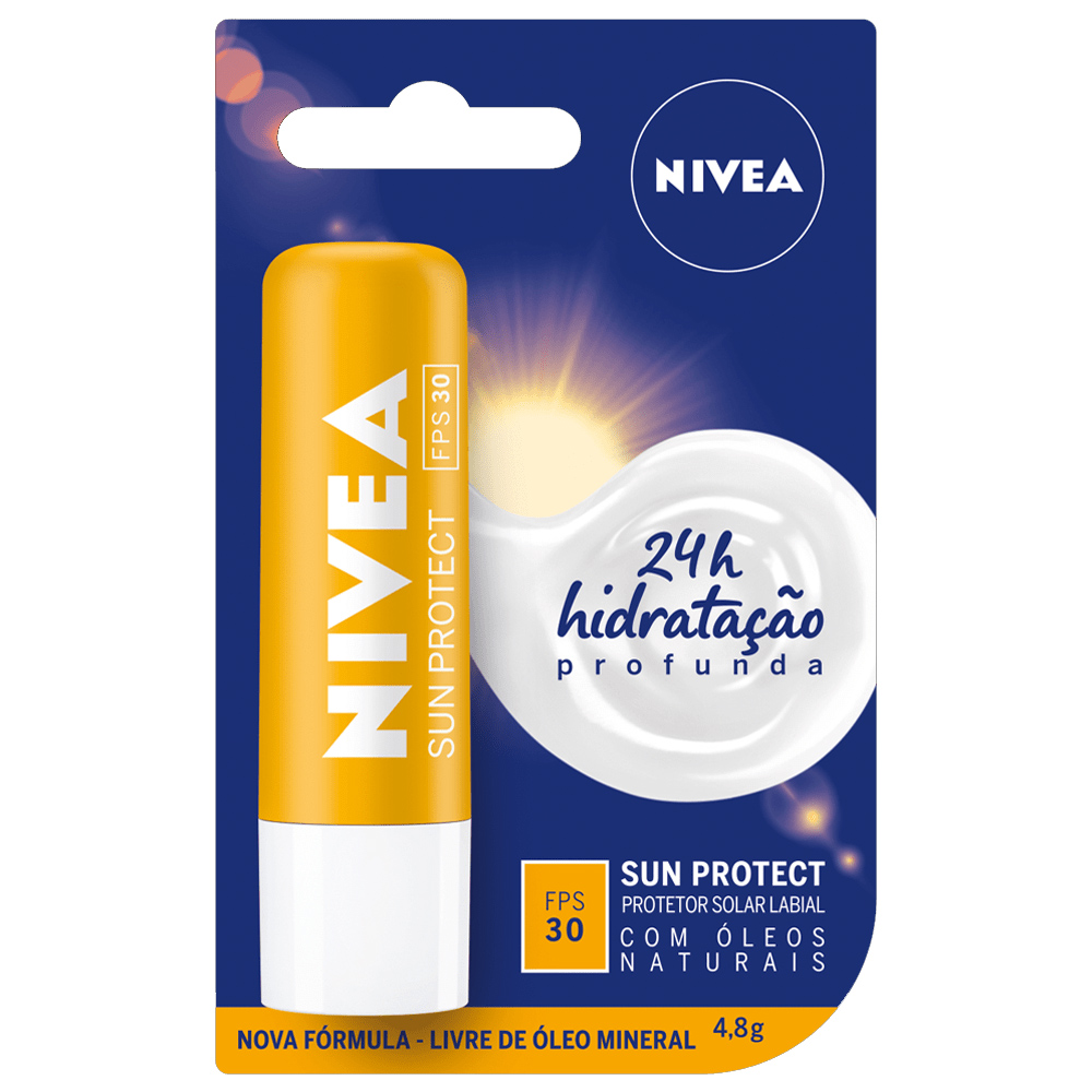 Hidratante / Protetor Labial Nivea FPS30 Sun Protect 4,8g