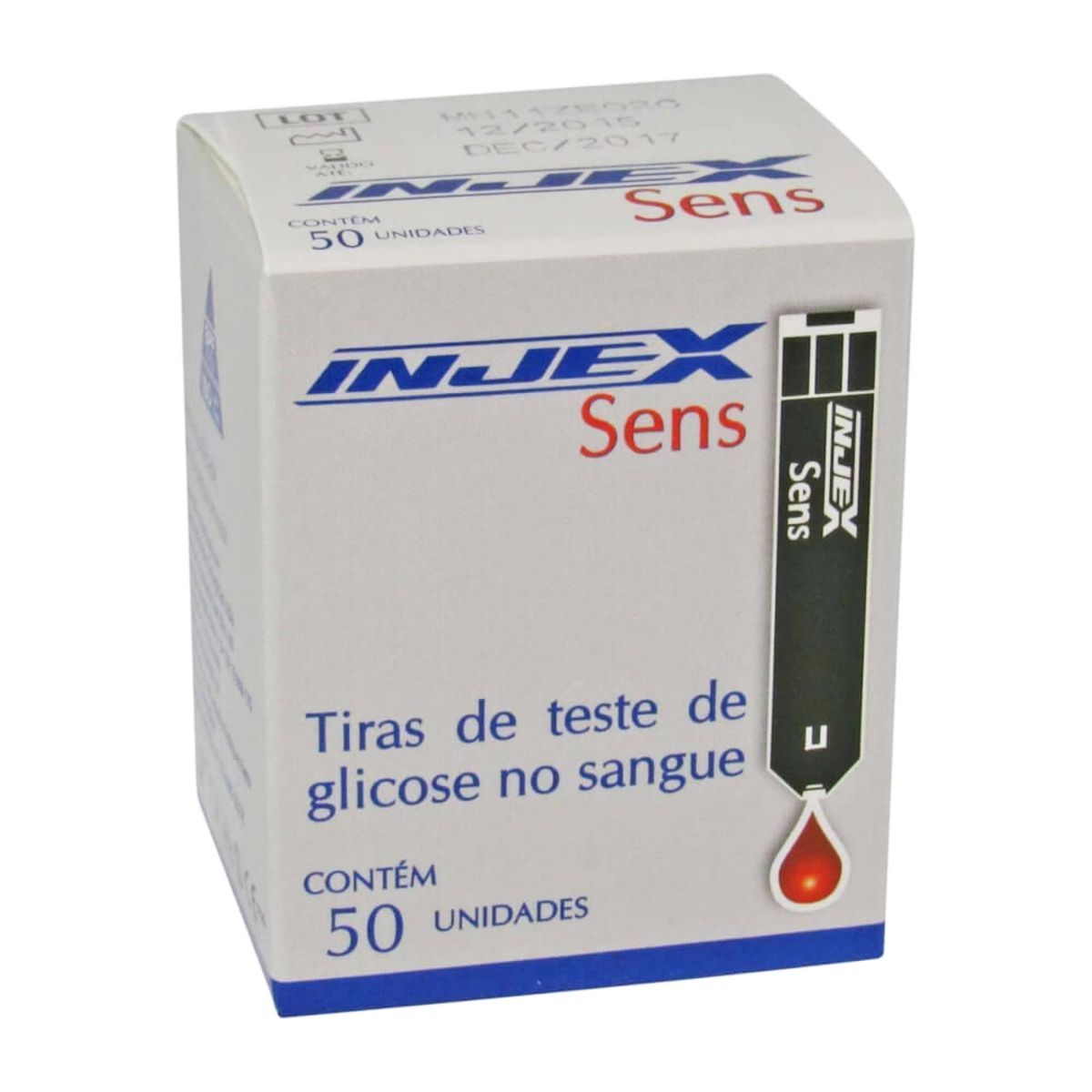 Tiras de Teste de Glicose no Sangue - com 50 Unid - Injex Sens