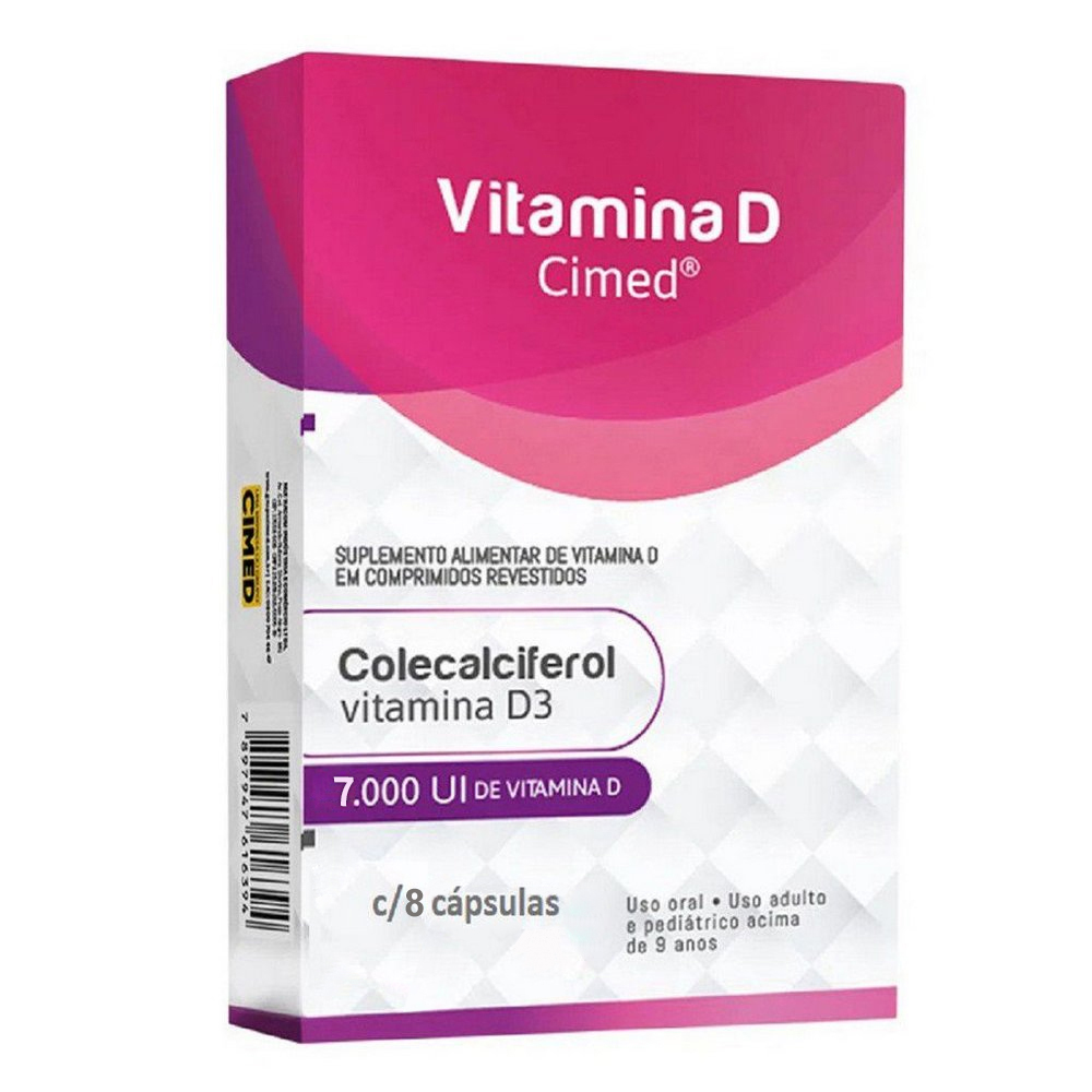 Vitamina D3 - 7.000ui com 8 Comprimidos Revestidos - Cimed