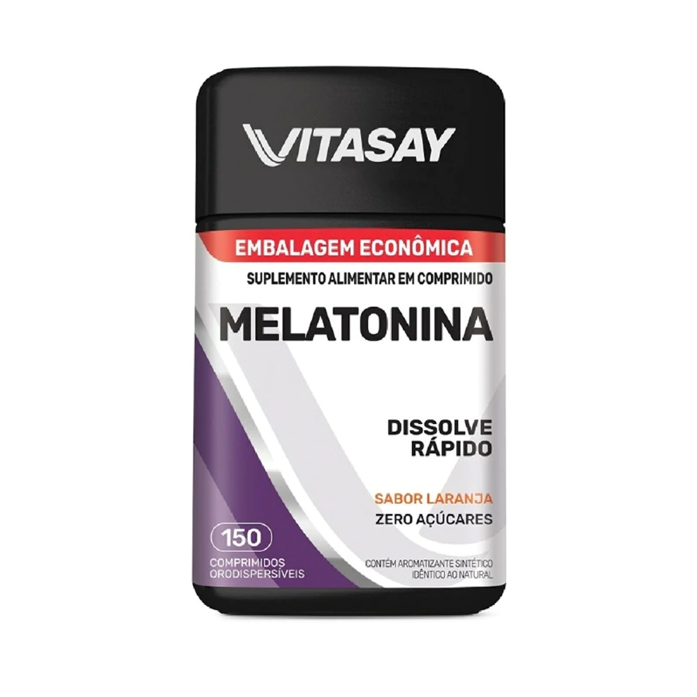 Vitasay Melatonina - Sabor Laranja - com 150 Comprimidos