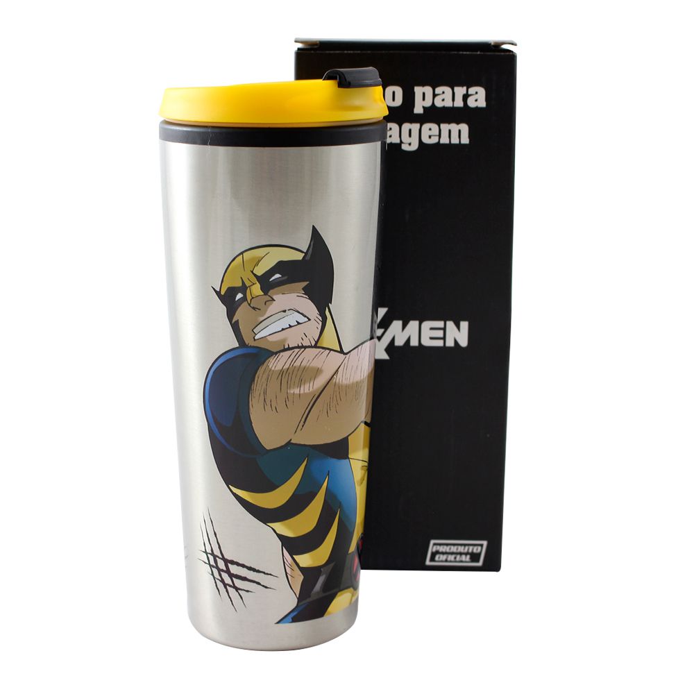 Copo Viagem Metal - X-Men Wolverine