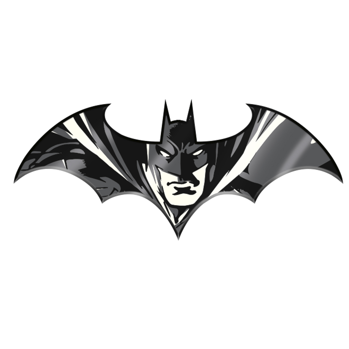 Placa de Alumínio - Batman Preto