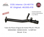 Tubo do Fluxo da água do motor PALIO / PALIO WEKKEND/ SIENA 1.5 MPI 8 v  Álcool