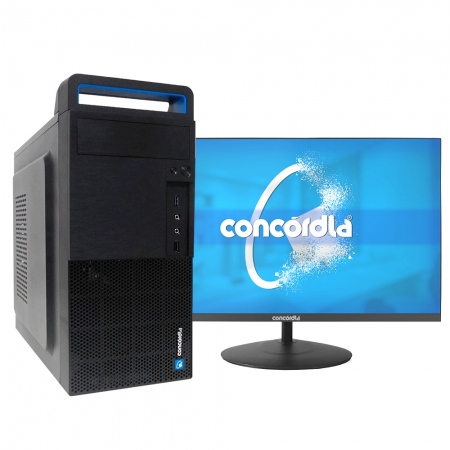 Computador Concórdia Completo Com Monitor 23,8'' Core I7 9700 4GB DDR4 SSD 120GB Linux