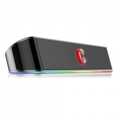 Soundbar Gamer Redragon Adiemus,RGB,150Hz/20KHz, Botão Touch, Preto - GS560